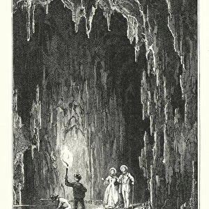 Grotto of Adelsberg, Carinthia (engraving)