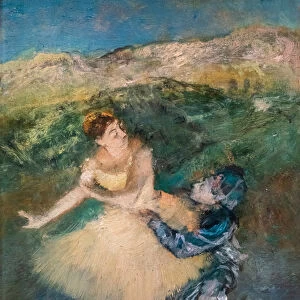 Harlequin and Colombine. Around 1895. Oil on wood