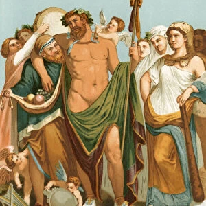 Hercules and Omphale, from a Pompeian painting