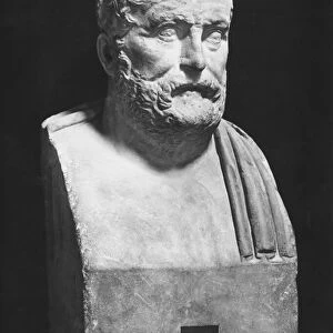 Herm of Thucydides (marble) (b / w photo)
