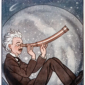Herr professor Einstein or the relative Kolossal illustration in "Fantasio"