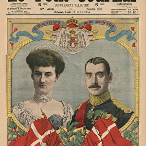 Hosts of France, King Christian X and Queen Alexandrine of Denmark, front cover illustration