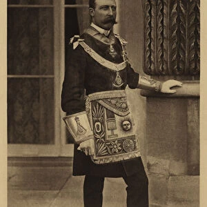 HRH the Duke of Connaught, KG, Grand Master of the United Grand Lodge of England (b / w photo)