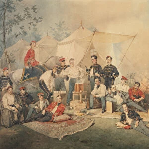 Hussars Carouse, 1873 (w / c on paper)