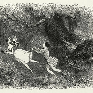 Illustration for the ballet, La Sylphide (engraving)