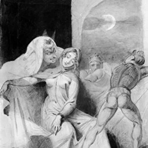 Illustration from the Faust, 19th Century (oil on canvas)