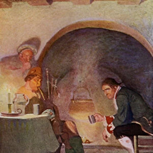 Illustration for Kidnapped by Robert Louis Stevenson (colour litho)