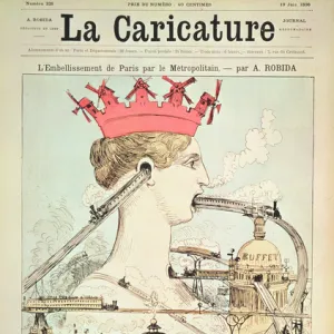 The Improvement to Paris by the Metro, from La Caricature, 19th June 1886