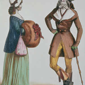 Incroyable et Merveilleuse, c. 1775 (colour engraving)