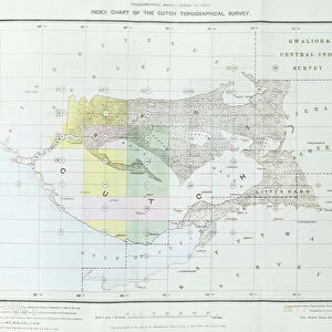 Index Chart of the Cutch Topographical Survey by the Trigonometrical Branch, Survey of India