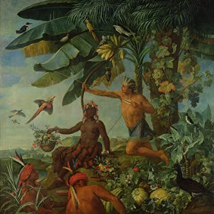 The Indian Hunter and Fisherman, 1741 (oil on canvas)
