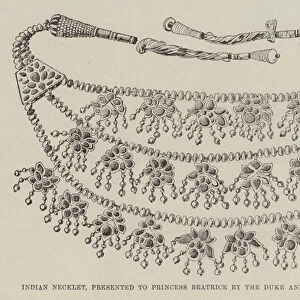 Indian Necklet, presented to Princess Beatrice by the Duke and Duchess of Connaught (engraving)