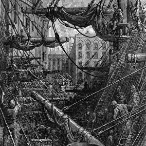 Inside the Docks by Gustave Dore