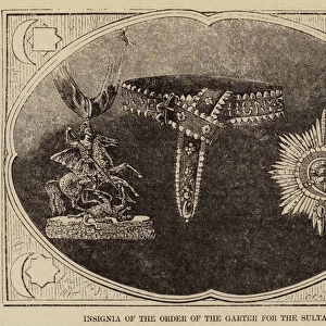 Insignia of the Order of the Garter for the Sultan (engraving)