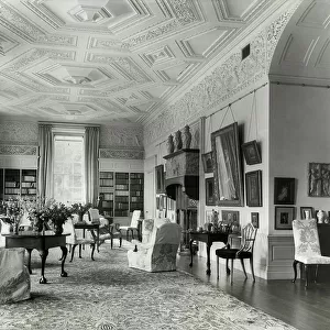 Interior at Clouds, Wiltshire, from The English Manor House (b/w photo)