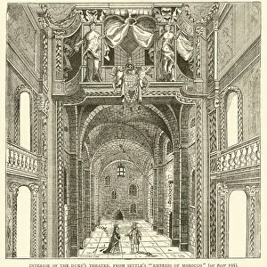 Interior of the Dukes Theatre, from Settles "Empress of Morocco"(engraving)