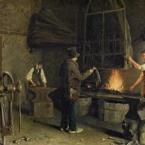 Interior of the Forge, 1837 (oil on canvas)