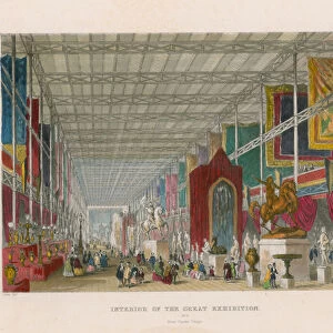 Interior of the Great Exhibition, from Dantes Temple (engraving)