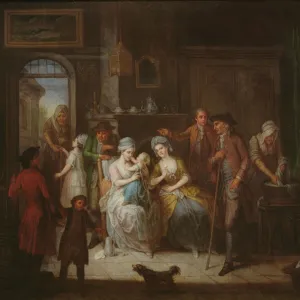 Interior scene (oil on canvas)