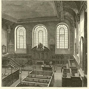 Interior of St Michael s, Wood Street (engraving)
