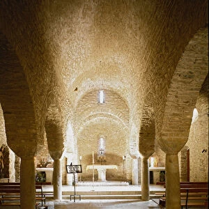 Internal view of the abbey, 10th century (photography)