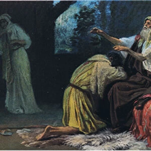 Isaac blessing Jacob, from Hulberts Story of the Bible published by The John Winston