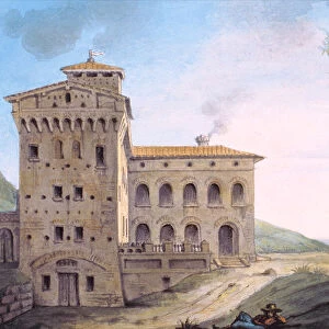 Italian palace (w / c on paper)