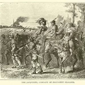The Jacquerie; company of insurgent peasants (engraving)