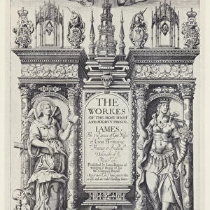 James I, The Workes, R Barker and J Bill 1616 (b / w photo)