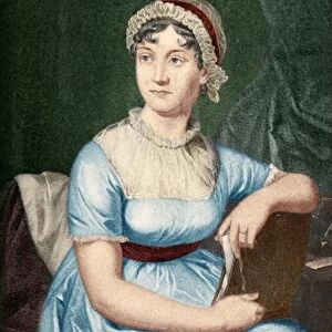 Jane Austen (1775-1817) illustration from Little Journeys to the Homes of Famous Women