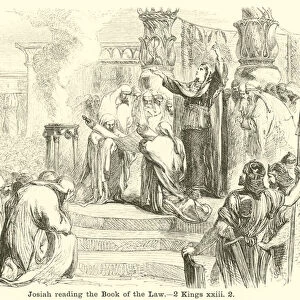 Josiah reading the Book of the Law, 2 Kings, xxiii, 2 (engraving)