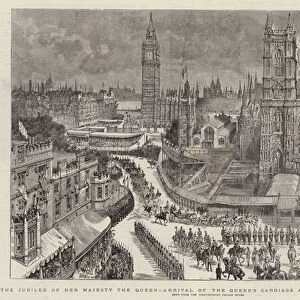 The Jubilee of Her Majesty the Queen, Arrival of the Queens Carriage at Westminster Abbey, 21 June (engraving)