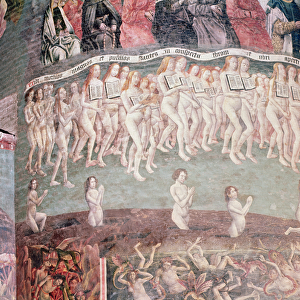 The Last Judgement: The resurrected carrying the book of their life around their necks