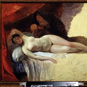 "Junon endormie"ou "Le debut de la Voie lactee"Peinture de Karl Briullov (Brioullov) (1799-1852) 1839-1845 State Tretyakov Gallery, Moscou