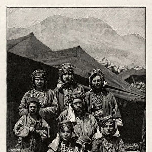 Kurds of Petchara (Turkey). Engraving by Barbant to illustrate the story "