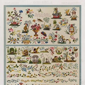 L Ornement Des Tissus: XVIIIth Century, XVIIIe Siecle, XVIIItes Jahrhunder (colour litho)
