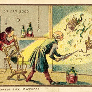 La Chasse Aux Microbes, En L An 2000 (colour litho)