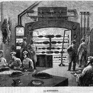 La Rotisserie des cuisines du Palais des Tuileries, in 1864. Engraving by F