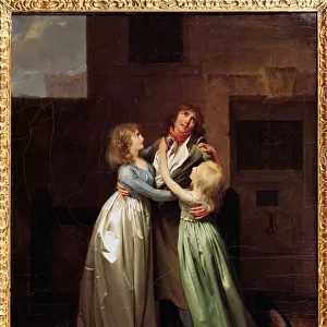 "La separation douloureuse"(A mournful parting) Peinture de Louis Leopold (Louis Leopold) Boilly (1761-1845) 1780 environ Musee Pouchkine, Moscou