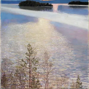 Akseli Gallen-Kallela's Lake View Print, 1901. Art Prints, Posters