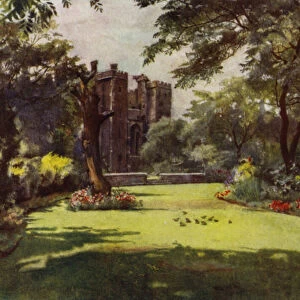 Lambeth, The Palace from the Gardens (colour litho)