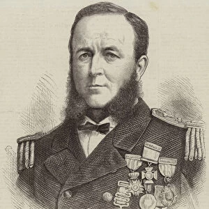 The Late Captain Hugh Burgoyne, VC, Commander of HMS Captain (engraving)