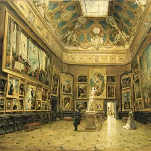 Le Salon Carre du Louvre, c. 1870 (oil on canvas)