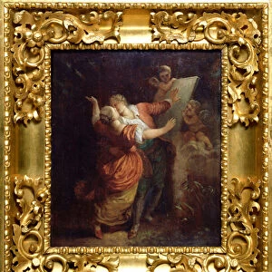"Le serment d amour"(Oath to Love) Peinture de Jean Honore Fragonard (1732-1806) 18eme siecle Pushkin Memorial Museum, Saint Petersbourg