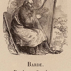 Le Vocabulaire Illustre: Barde; Bard (engraving)