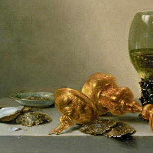A Still Life with a Roemer and a Gilt Cup