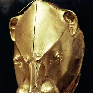Lions head rhyton, from Grave IV, Grave Circle A, Mycenae (gold) (see also 179999)