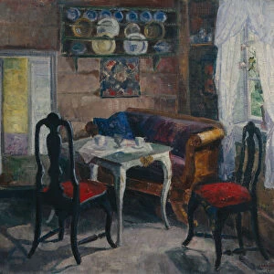 The living room at Haakenstad, 1929