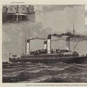 The London, Chatham, and Dover Railway Companys New Double Steam-Ship, Calais-Douvres, for the Channel Passage (engraving)