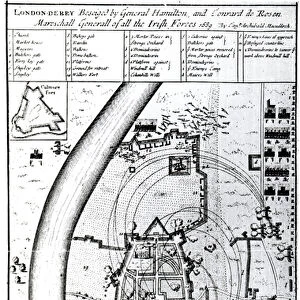 Londonderry Beseiged by General Hamilton and Conrad de Rosen, engraved by J. Sturt
